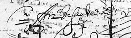 Signatura de Antonio Díaz de Saavedra